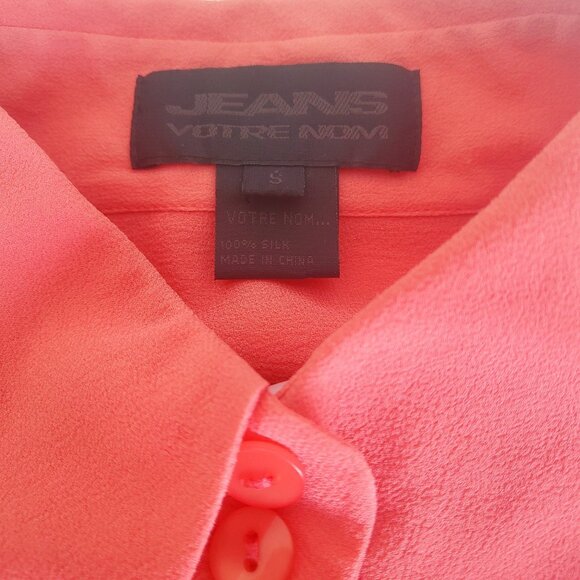 French silk blouse with Swarovski crystals, S - Picture 4 of 8